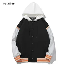 

All Match Men Women Spring Loose Thin Cotton Button Jacket Fashion Multi Color Hooded Short Baseball Coat