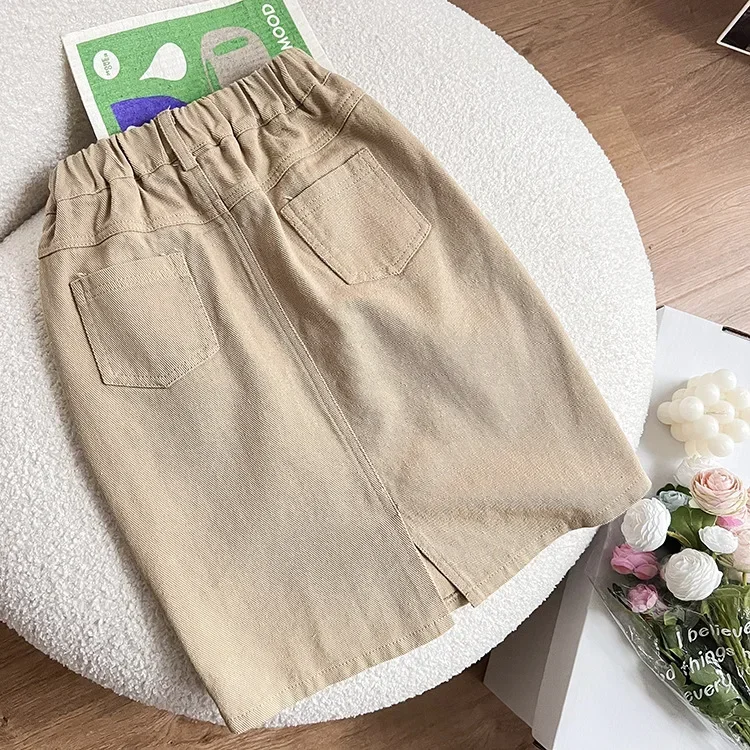 재고정리 5039C 아동복 여아 스커트 봄 여름 한국 핫세일 여아 롱스커트 패션 데님 스커트