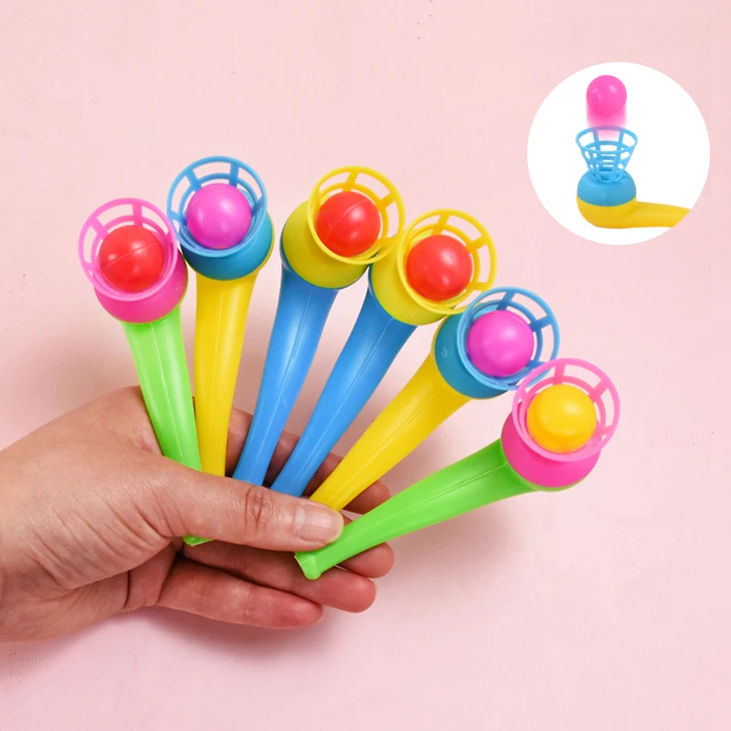 10/20Pcs Colorful Blowing Pipe Magic Floating Ball Game Kids Birthday Party Favors Funny Gift Pinata Filler Balance Training Toy