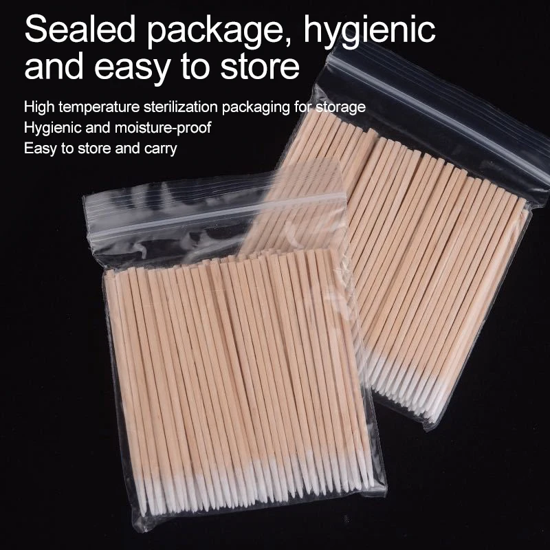 100 pcs of 7CM semi-permanent tattoo with pointed beak single head cotton swab for eyebrow tattoo mist eyebrow bleaching lip sma 5