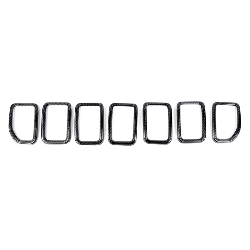 

Front Grill Mesh Inserts Grille Kit For Jeep Grand Cherokee 2022 Grand Cherokee L 2021-2022 Accessories ABS Carbon Fiber