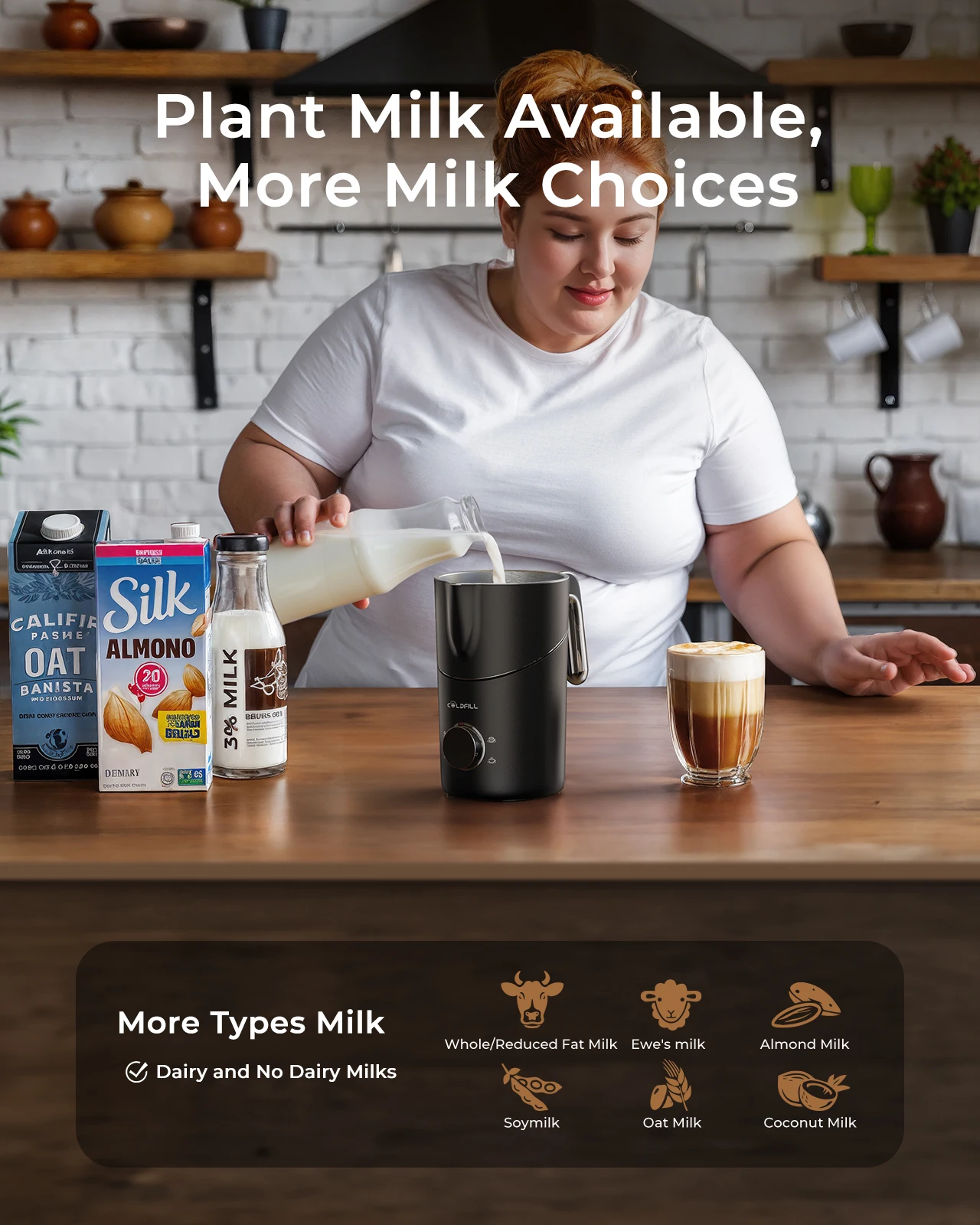 Electric Milk Frother 600ml Automatic Cold Hot Foam Maker for Coffee Latte Cappuccino Macchiato Hot Chocolate Kitchen Appliance 3