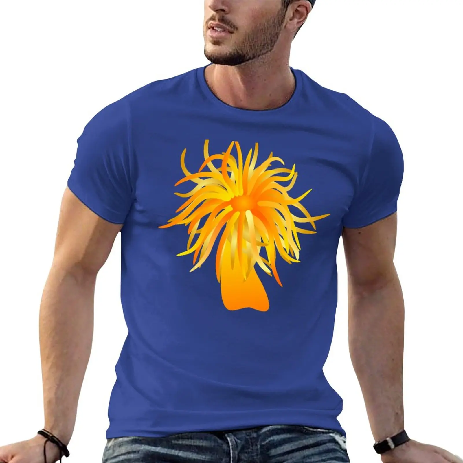 

Yellow sea anemone T-Shirt custom t shirt plain t-shirt cute tops men t shirt