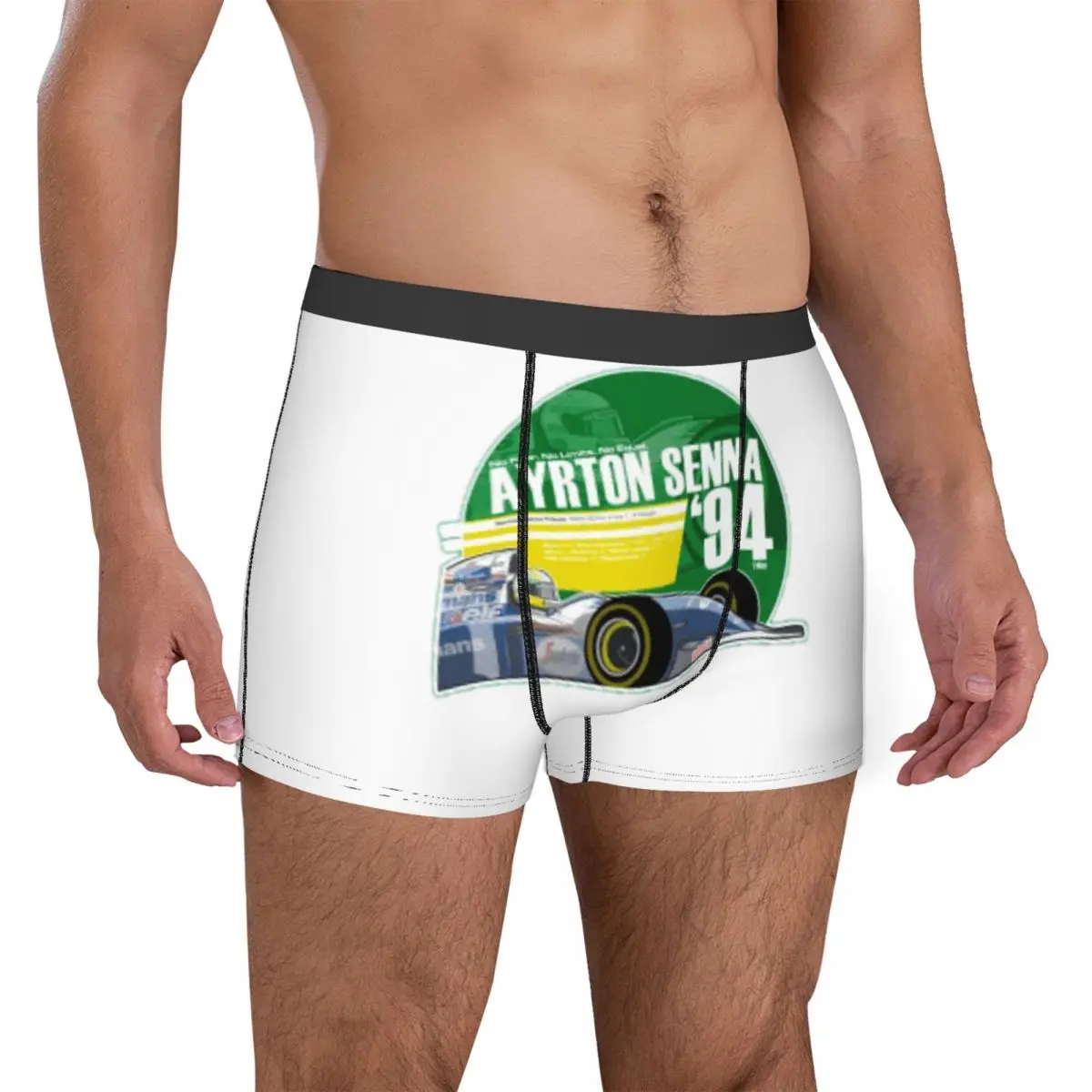 Slip Boxer Da Uomo Sexy Ayrton Senna F1 Race Raer 16 Smalls Inverno Indossabile Novità Funny Geek