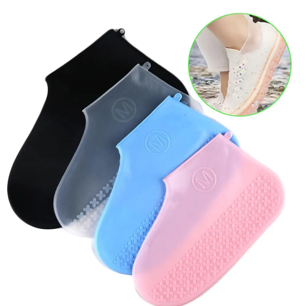 Outdoor Rainproof Hiking Shoes Cover Silicone Waterproof Shoes Cover Skid-proof Rubber Sole Galoshes Reusable Rain Boot