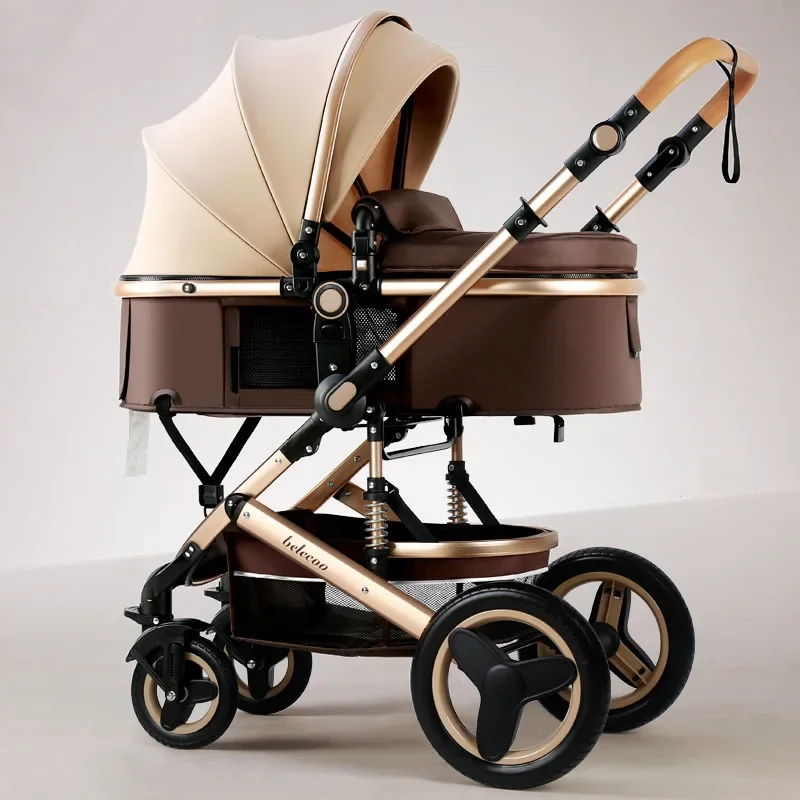 

Belecoo Baby Stroller Can Sit and Lie High Landscape Folding Shock-absorbing Two-way Handcart Manufacturer Direct Sales