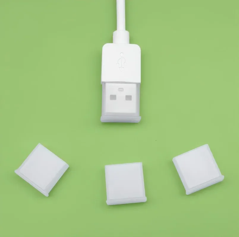 Reusable Clear USB Port Dust Protector Caps (1-20 Pack)