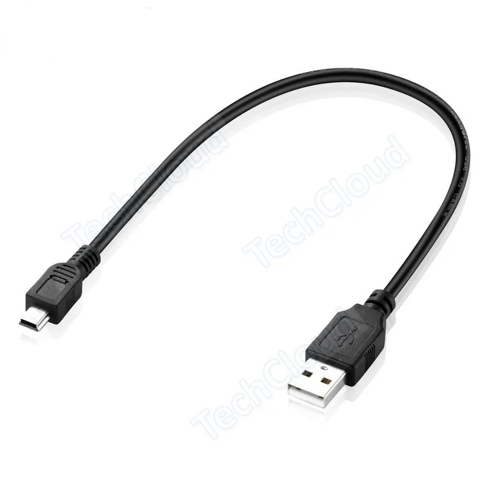 Durable USB 2.0 Type A to Mini 5P Cable with Enhanced Shielding - Multiple Lengths Available