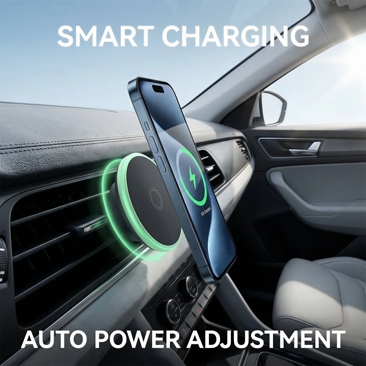 Für BMW X5 G05 2019 2020 2021-2024 Spezieller Auto-Handyhalter Kabelloses Autoladegerät Magnetische MagSafe-Halterung 360° ° Rotation – Detail 16