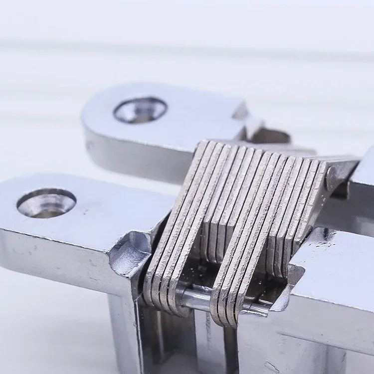 Hidden Hinges 8x42MM Invisible 180 Degree Material Nickel Color Folding Door Soss Hinge 1PCS stainless steel hinges door hinges