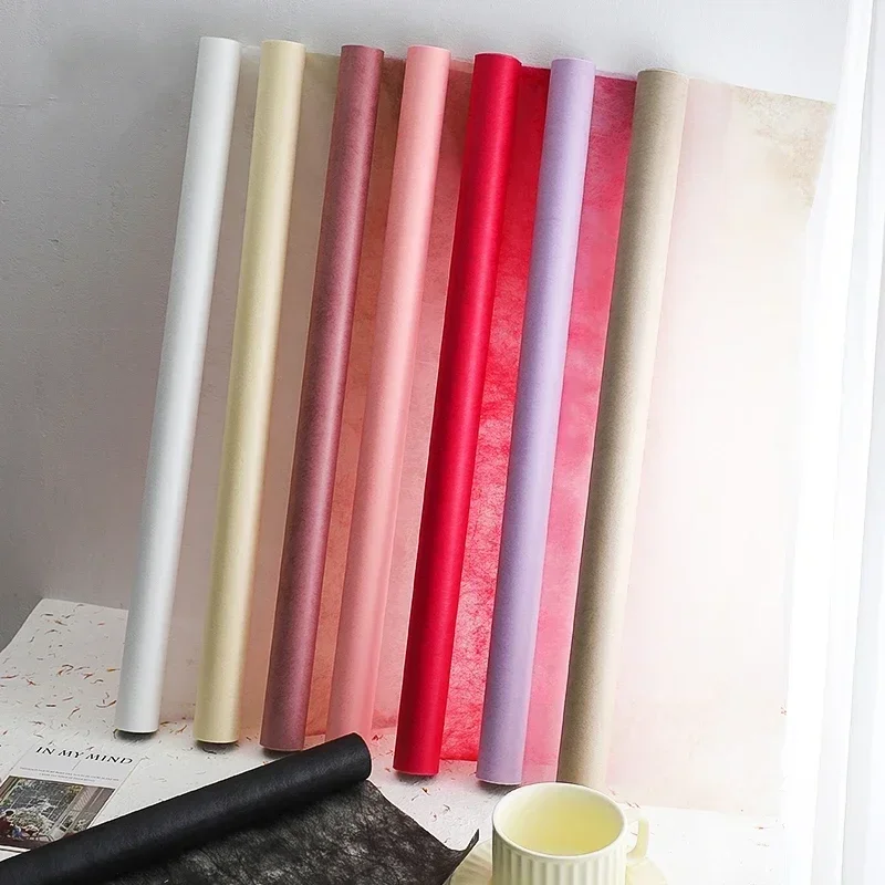 

Хлопковая бумага для упаковки букета с цветочным рисунком, водонепроницаемая внутренняя подкладка, праздничные подарки, Крафтовая упаковка, Цветочная Лилия, фотобумага