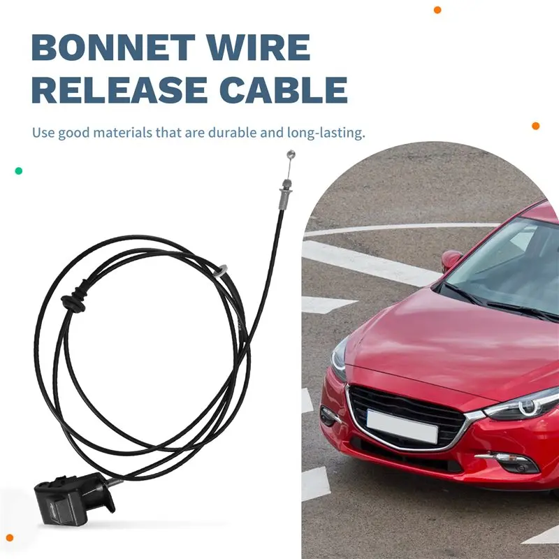 마쓰다 3 2014-2018 호환 BHN9-56-720 보닛 와이어 릴리스 케이블 핸들 포함 자동차 액세서리 BM BN