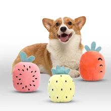 

Pet Plush Fruit Sounding Toy Dog Bite-resistant Interactive Variety of Cat Plush Toys Cleaning Training Supplies Cat Accessories