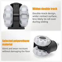 ล้อเลื่อนไร้เสียงอเนกประสงค์5ชิ้นสำหรับสำนักงานล้อฐานเก้าอี้ยางแบบนิ่มปลอดภัยลูกกลิ้งอุปกรณ์เหล็กเครื่องตกแต่งบ้านล้อเก้าอี้สำหรับโต๊ะทำงาน 4