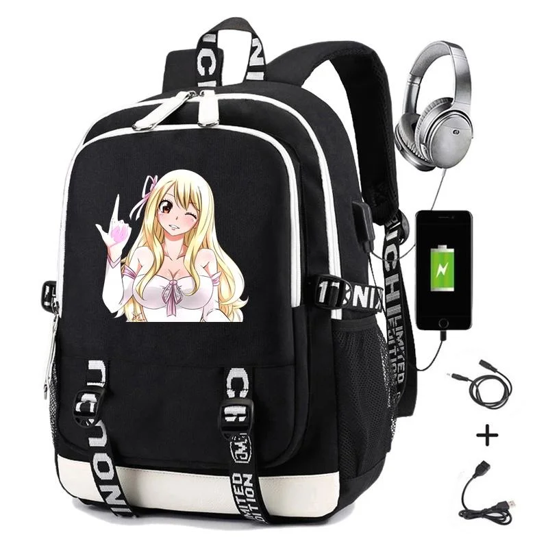 

Anime Fashion Backpack for Men Print Mavis Vermilion Boys Girls Student School Bag Causal Functional Waterproof Rucksack