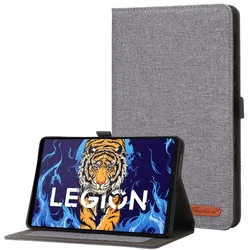 Fabric Stand Case - Premium Protective TPU Shell for Legion Y700 2025 4th (Grey)