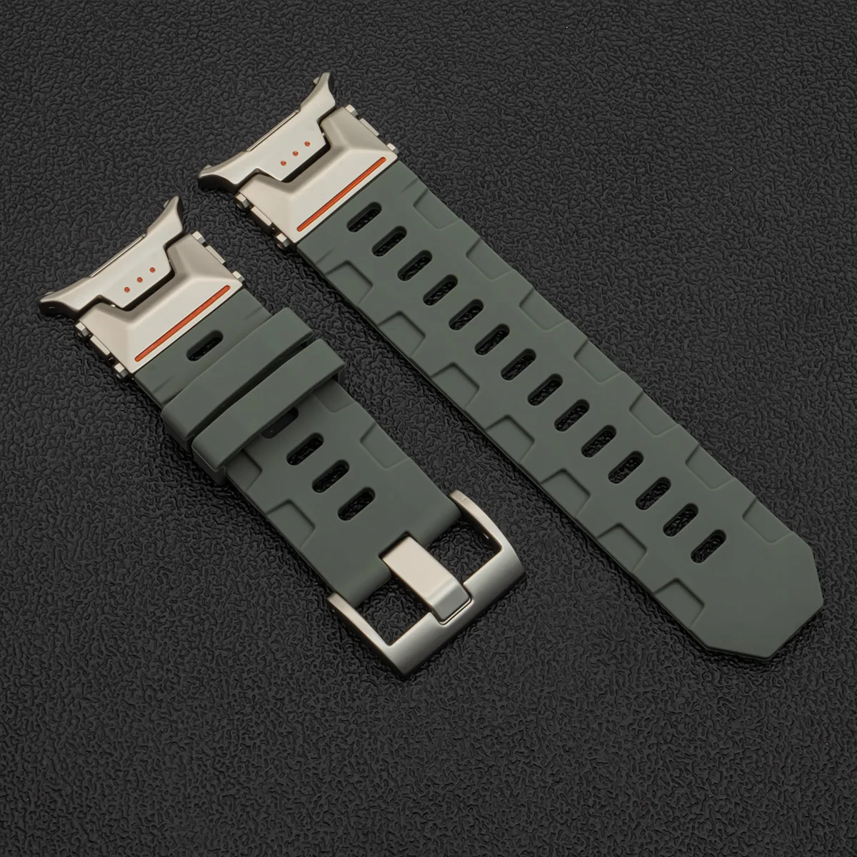 Luxury Men's Sport Silicone Band with Curved End Design