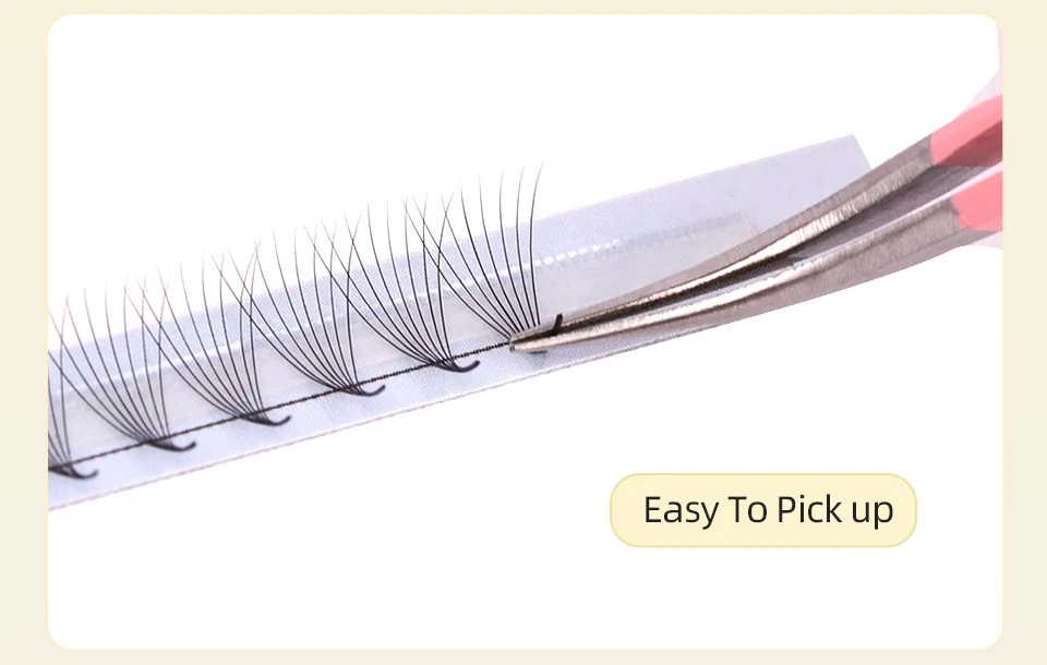 Vorgefertigte Volumenfächer mit dünnem Stiel, Wimpernverlängerung 3D 4D 5D 6D 7D 8D 10D 12D, spitze Basis, vorgefertigte russische Wimpernverlängerung für Make-up – Detail 11