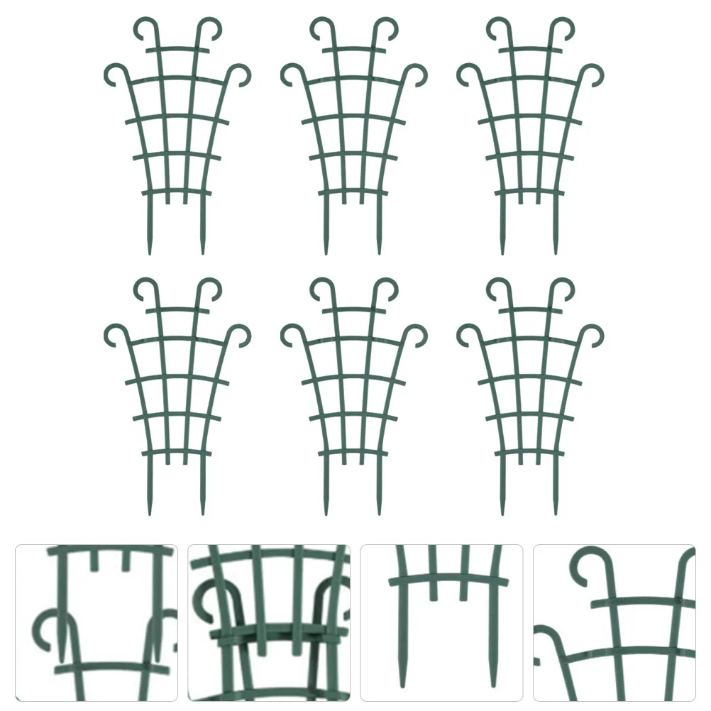 

6 Pcs Plant Climbing Bracket Stand Vine Trellis Flower Trellises Plants Holder Indoor Plastic Frame Potted