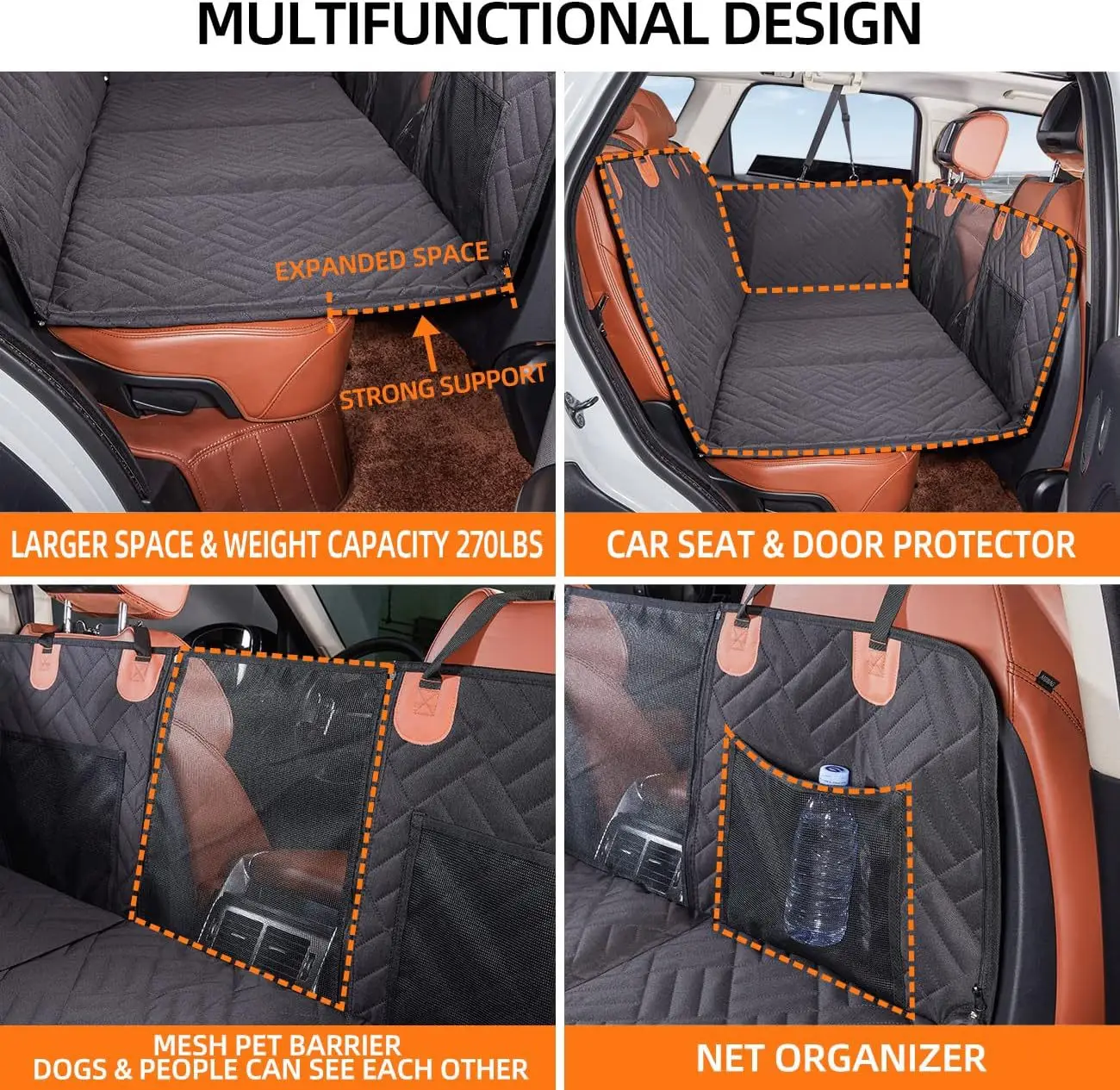 Car Pet Mat Dog Backseat Extender For Car Camping Air Mattress Dog Car Seat  Cover Hammock 132X160CM - AliExpress