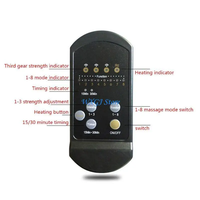 37JE 전기 진동 자동차 마사지 마사지 의자 매트 휴대용 마사지 쿠션 홈