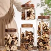 New Small Glass Storage Jars with Airtight Lids, coffee container with Wooden Lid, Glass Pantry Canister for Beans, Rice,Sugar 5