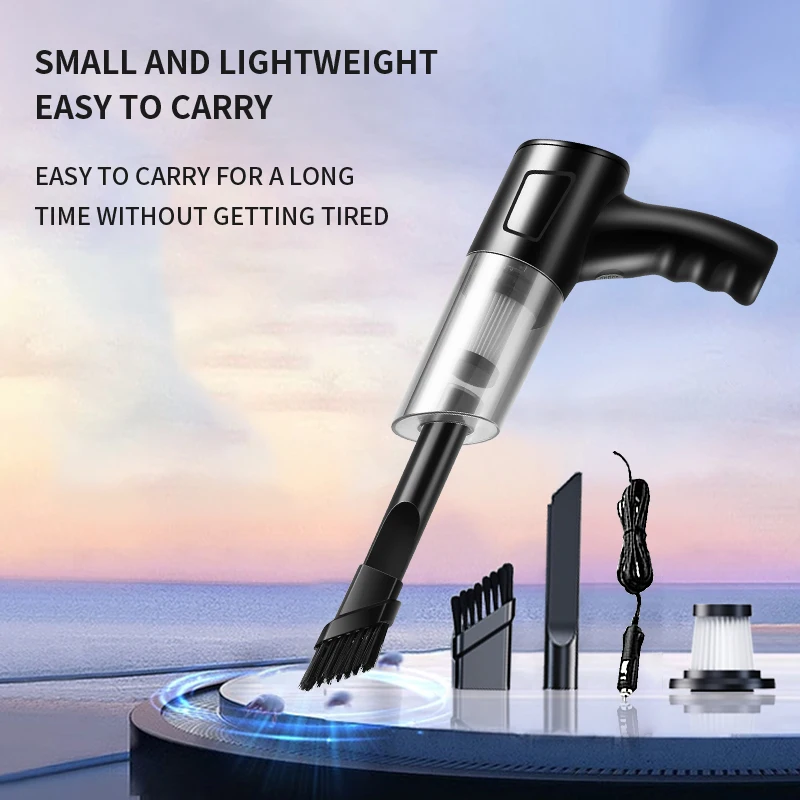 A2 Car Mounted Strong Suction Vacuum Cleaner For Small Cars, 12V Direct Plug-in High-power Car Vacuum Cleaner