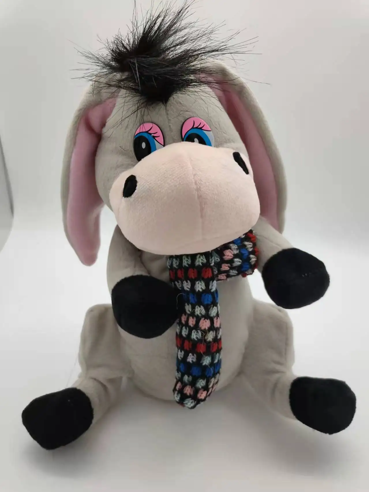 

High Quality Electric Plush Toy Donkey Singing And Dancing Ear Slapping Scarf Donkey Animal Children's Gift