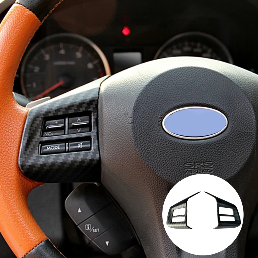 

Панель рулевого колеса автомобиля, декоративная рамка из углеродного волокна и блестки для Subaru XV Crosstrek GP 12-14, аксессуары для интерьера автомобиля