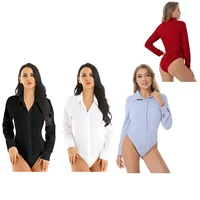 Chemise corporelle pour femmes, uniformes de travail de bureau, chemisiers blancs, vêtements Slim, chemise OL à manches longues, justaucorps, collants de travail faciles d'entretien 2