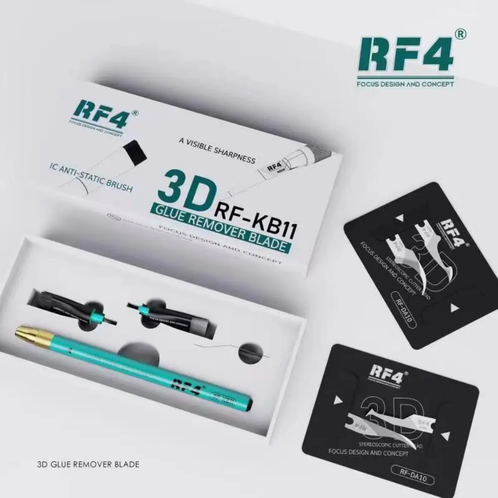 3D 블레이드 및 브러시 다기능 Tn 스크래핑 칩, CPU IC 하드 디스크 레이어드 엣지 스크래핑 PCB 보드 수리, RF4 RF-KB11, 2 인 1