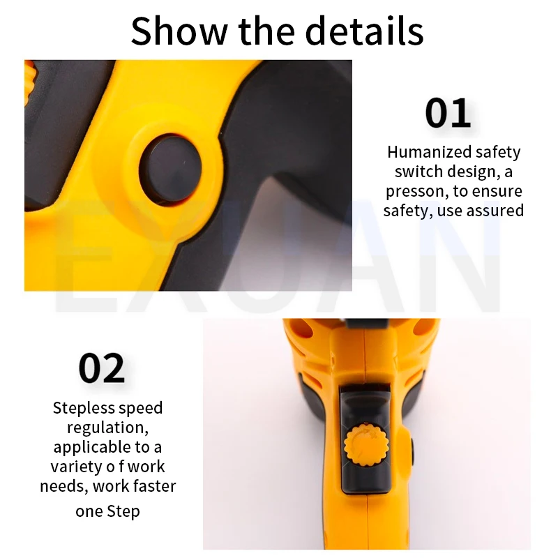 Car polishing machine 700W adjustable speed for scratch repair wax coating