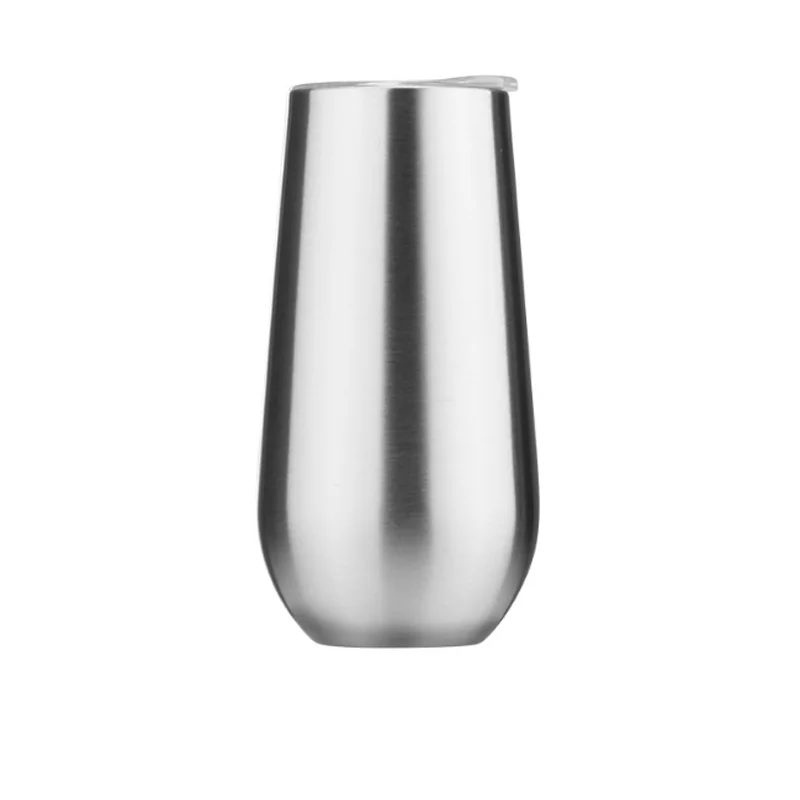 Description Picture 2 of item6oz Wine Tumbler with Lid Stainless Steel Mug Insulated Thermos Champagne Flute Bridesmaid Gifts