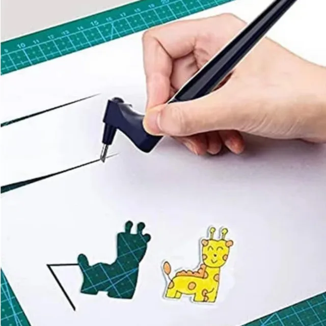 360˚ Rotating Paper Art Cutting Tool Stainless Steel Craft Knife Sticker Scrapbook Cutter DIY Art Knife Utility Cutting Knife 1