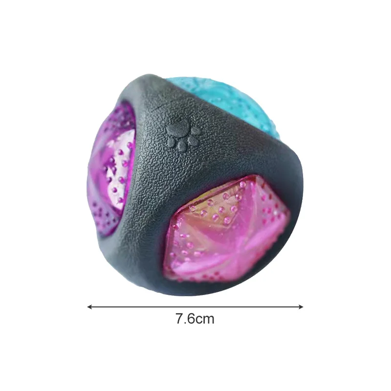 Interactive Pet Dog Toys Funny Dog Light up Ball Puppy Bouncy Balls Bite-resistant Pet Glowing Toys for Dogs Pet Supplies 6