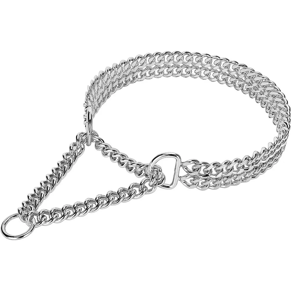 Stainless Steel Chain Control Collar For Dogs Rows Stainless Steel