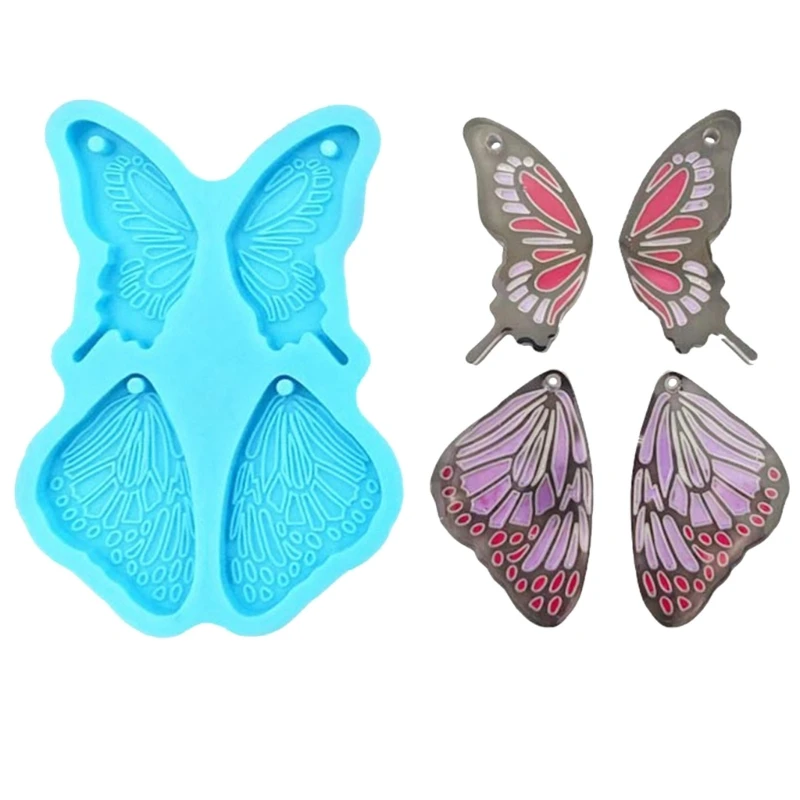 Butterflies Earring Combination Ornament Mold Epoxy Resin Jewelry Mold Resin Casting Pendant Mold Suitable for Diy