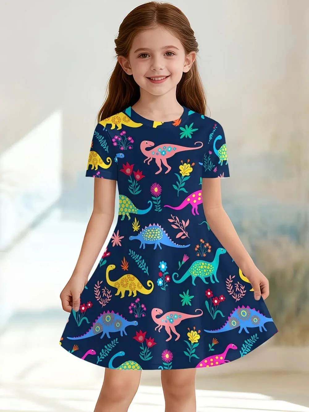 Dinosaur Girls Princess Dress 3