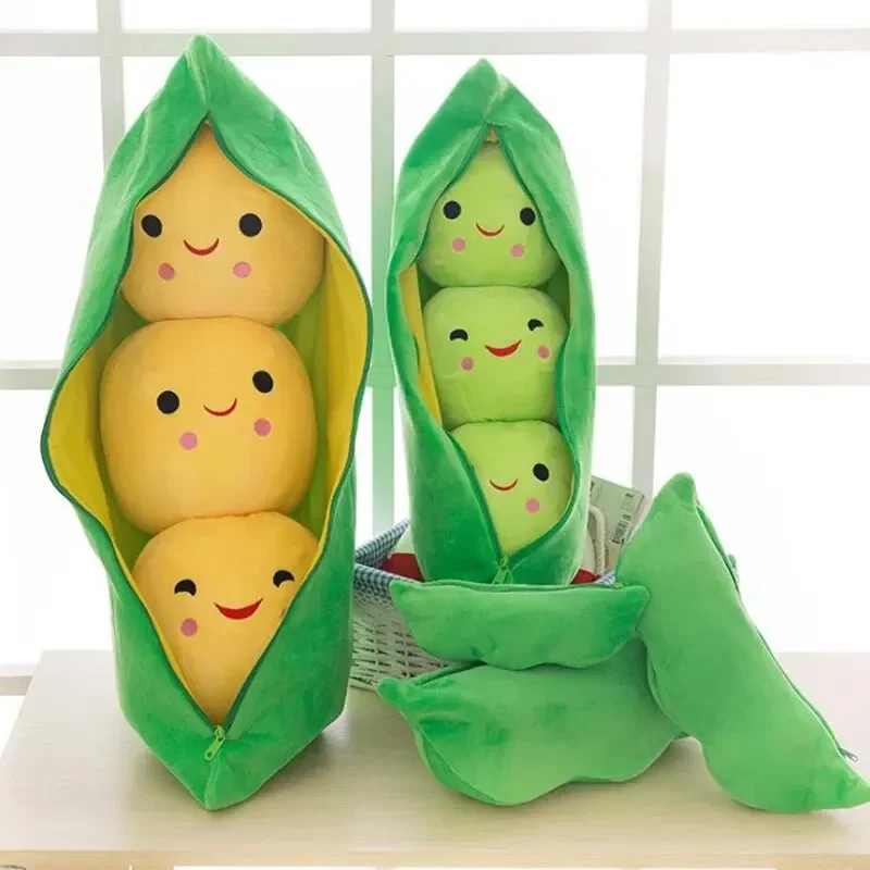 25cm bonito das crianças do bebê de pelúcia ervilhas cheia planta boneca brinquedo crianças kawaii qualidade em forma de ervilha travesseiro brinquedo menino menina presente