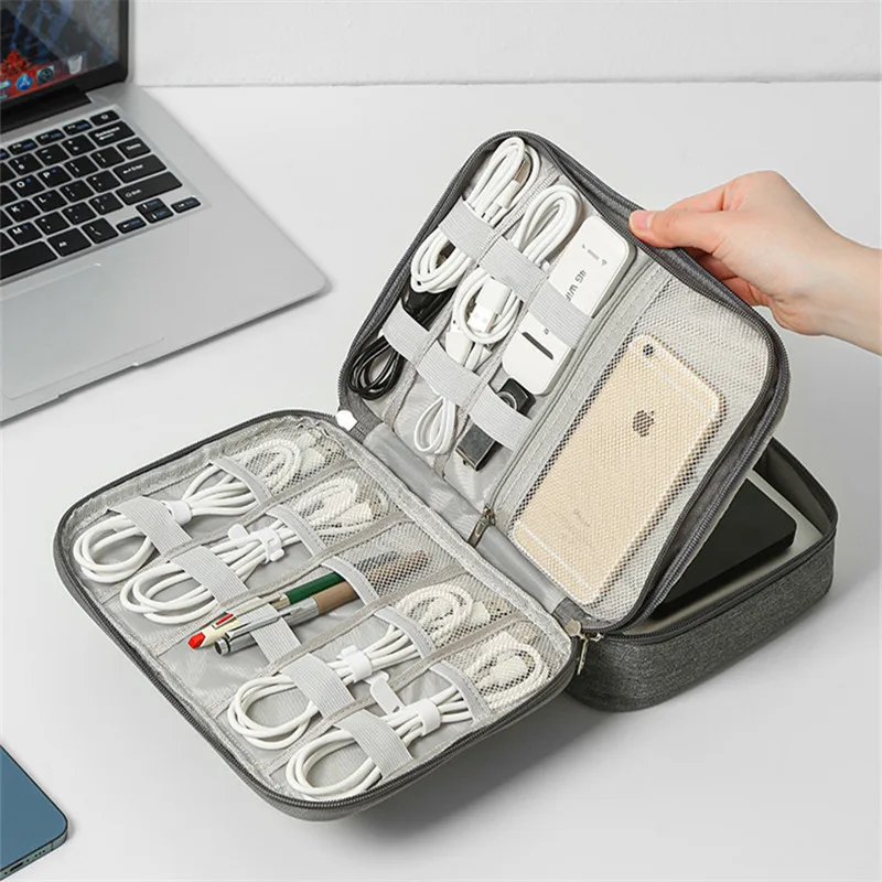 Cable Organizer Bag Travel Electronic Accessories Carrying Case