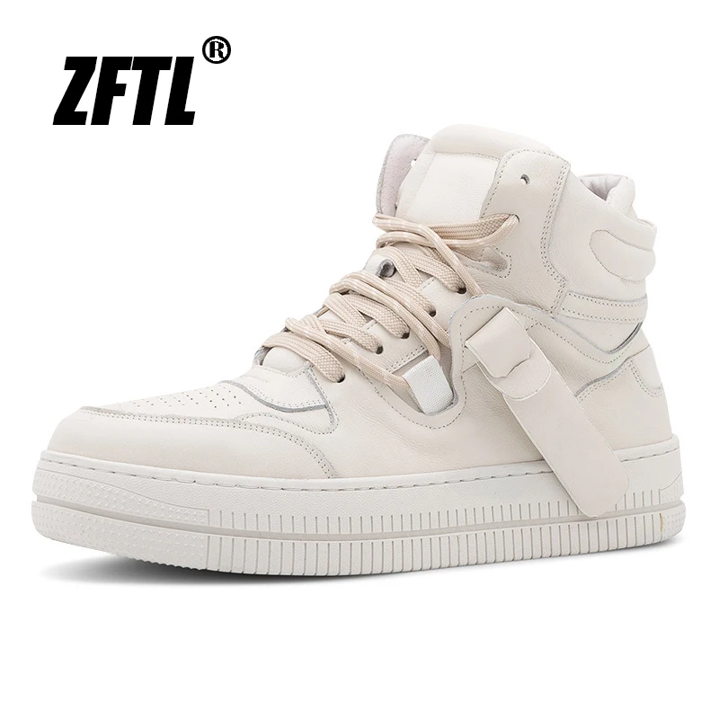 

ZFTL Men‘s Street dance board shoes Casual tide shoes Man Hip-hop tide winter new high-top shoes thick bottom white shoes Korean