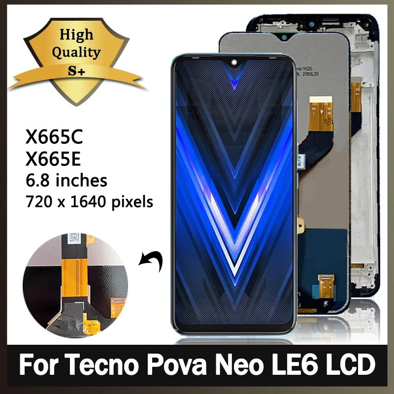 

AAA+ Quality For Infinix Tecno Pova Neo LCD LE6 LE6h LCD Display Touch Screen Digitizer Panel Assembly Replacement Parts