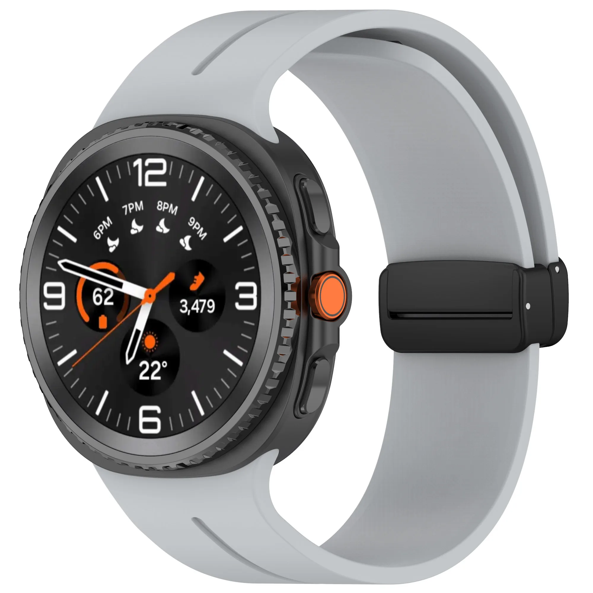 Sport Silicone Strap with Magnetic Buckle - Comfortable Bracelet for Smartwatches