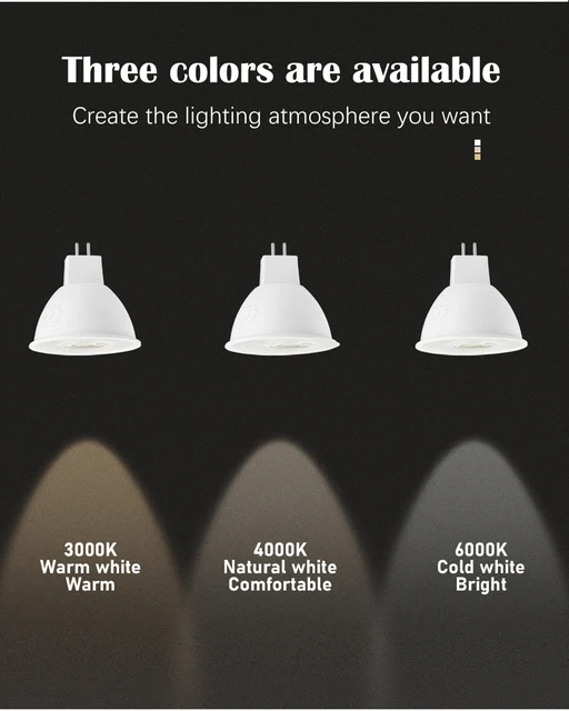 LED スポットライト MR16 GU 5.3 AC/DC 12V 3 ワット -7 ワット