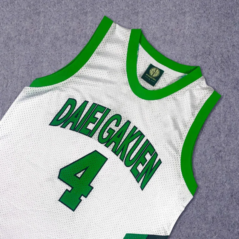 Anime DAIEI GAKUEN #4 TSUCHIYA Basketball Jersey Mens Breathable Quick Drying Basketball Shirt
