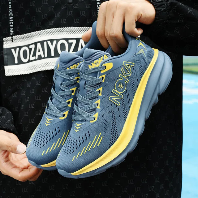 Zapatos deportivos de alta calidad para hombre, zapatillas bajas con amortiguación superior, zapatillas deportivas de malla ligeras y cómodas, zapatos casuales versátiles
