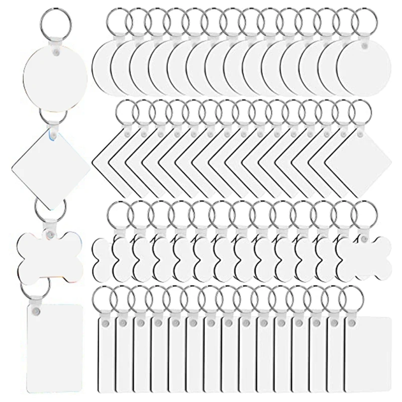 

Набор пустых брелоков для сублимации 40 шт., пустой брелок для термопереноса «сделай сам» с кольцом для ключей для термопереноса.