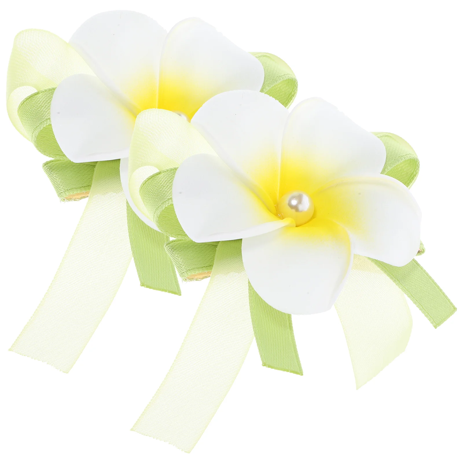 

2pcs Plumeria Hair Clips Simulation Flower Hairpins Small Hairpins Cute Hair Accessories for Kids