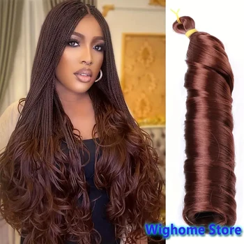 12-24 Inch Synthetic Spiral Curls Extensions French Curls Braiding Hair Pre-Stretched Loose Wave Braids Hair Bundles for Women 1