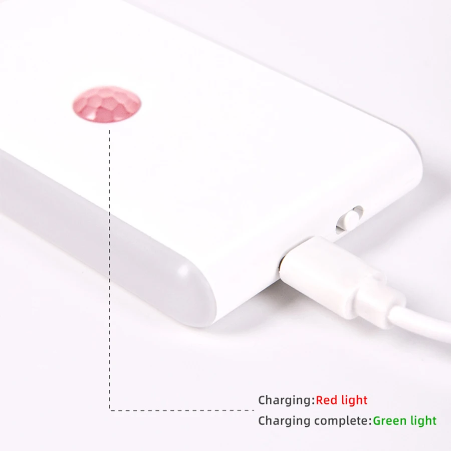 Wireless Rechargeable Wall Lamp RGB Led Night Light with Motion Sensor Human Body Detector for Kitchen Cabinet Hallway Staircase